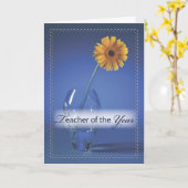 年のお祝いの3500先生 カード (黄色い花)