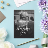 年のはじめのカップル写真　名前　年　白黒 アクリル招待状 (インサイチュ (ウェディング))