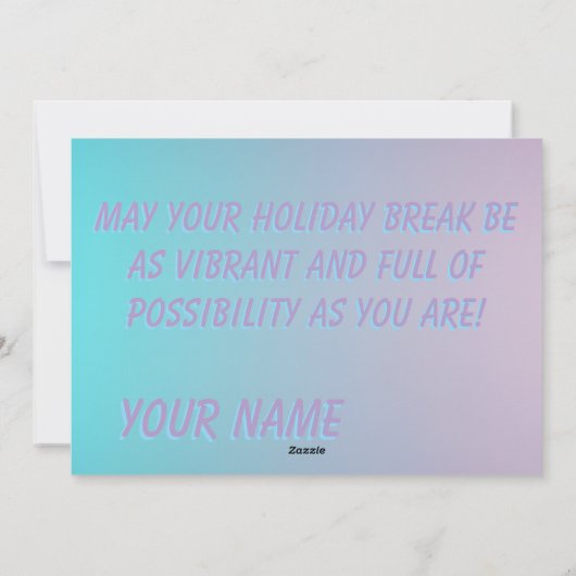 年のはじめのホリデーカード シーズンカード (裏面)