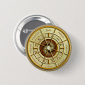 年のウィッカ信者の車輪 缶バッジ (正面&裏面)