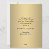 年のオーバーサイズ写真コラージュ金ゴールドと白 シーズンカード (裏面)