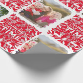 年のクリスマスの写真のすばらしい時間 ラッピングペーパー (角)