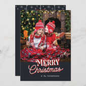 年のクリスマスの写真カードのすばらしい時 シーズンカード (正面/裏面)