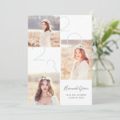 年のコラージュ |フォト卒業パーティー招待状 招待状 (スタンド正面)