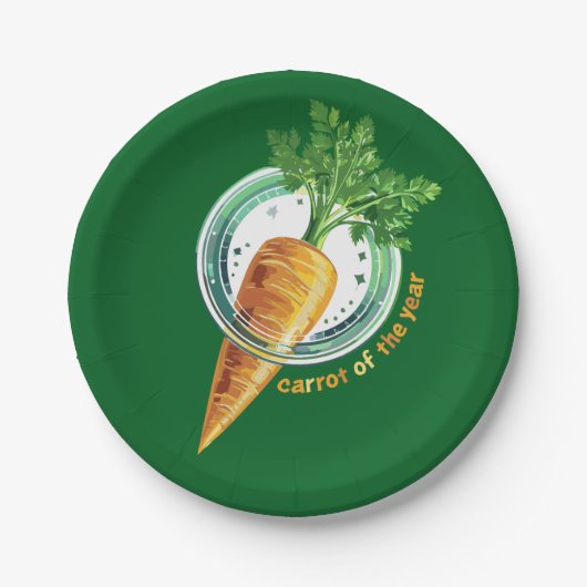 🥕年のニンジン ペーパープレート (正面)