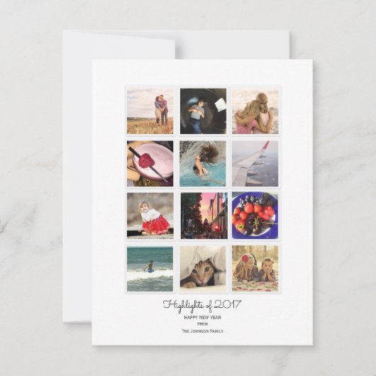 年のハイライトInstagramの写真 |フォトカード シーズンカード (正面)