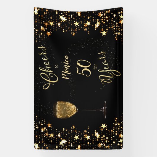 年のバナーの5番目の誕生日パーティ応援 横断幕 (縦)