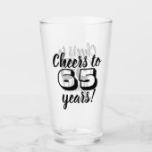 年のビールまたは飲むことへのカスタムな誕生日の応援 タンブラーグラス (正面)