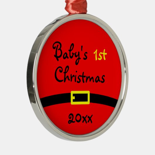 年のベビーの初めてのクリスマスのオーナメント メタルオーナメント (右)