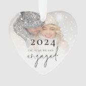 年のミニマリスト私たち得フォトア婚約したレイ オーナメント (正面)
