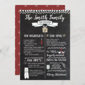 年のレビューのクリスマスカードシャルボード シーズンカード (正面/裏面)