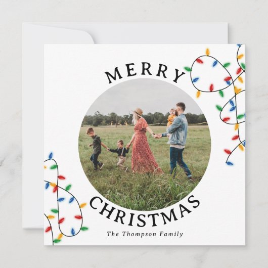 年のレビューのクリスマスカードファミリー毎月の写真 (正面)