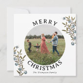 年のレビューのクリスマスカードファミリー毎月の写真 (正面)