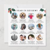 年のレビューのクリスマスカードファミリー毎月の写真 (裏面)