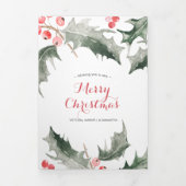 年のレビューのクリスマスカード 三つ折りクリスマスカード (カバー)