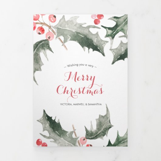 年のレビューのクリスマスカード 三つ折りクリスマスカード (カバー)