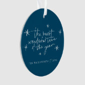 年の休日の青の最もすばらしい時 オーナメント (正面)