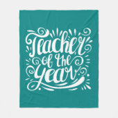 年の先生 フリースブランケット (正面)