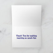 *****年の先生****誕生日 カード (内部)