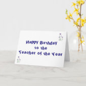 *****年の先生****誕生日 カード (黄色い花)