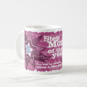 年の写真のステップお母さんは紫色の藤色のマグを主演します コーヒーマグカップ (正面左)