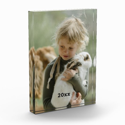 年の写真ブロック付き家族 フォトブロック (左)