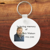年の写真葬儀の名前の愛する思い出モダンで キーホルダー (裏面)