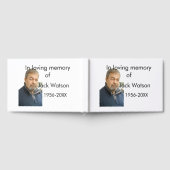 年の写真葬儀の名前の愛する思い出モダンで ゲストブック (全面)