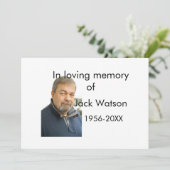 年の写真葬儀の名前の愛する思い出モダンで シーズンカード (スタンド正面)