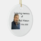 年の写真葬儀の名前の愛する思い出モダンで セラミックオーナメント (右)