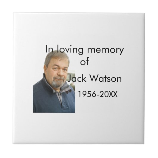 年の写真葬儀の名前の愛する思い出モダンで タイル (正面)