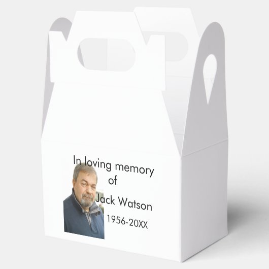 年の写真葬儀の名前の愛する思い出モダンで フェイバーボックス (オープン)