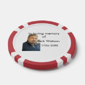 年の写真葬儀の名前の愛する思い出モダンで ポーカーチップ (シングル)