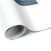 年の写真葬儀の名前の愛する思い出モダンで ラッピングペーパー (ロールコーナー)