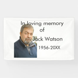 年の写真葬儀の名前の愛する思い出モダンで 横断幕