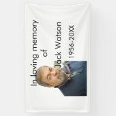 年の写真葬儀の名前の愛する思い出モダンで 横断幕 (縦)