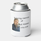 年の写真葬儀の名前の愛する思い出モダンで 缶クーラー (缶裏面)