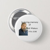 年の写真葬儀の名前の愛する思い出モダンで 缶バッジ (正面&裏面)