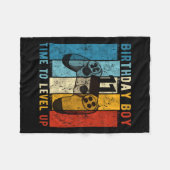 年の古い誕生日少年11日のレベルアップ11Bir フリースブランケット (正面(横))