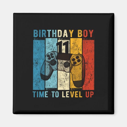 年の古い誕生日少年11日のレベルアップ11Bir マグネット (正面)