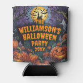 年の名前の追加ハローウィンパーティ12oz 缶クーラー (正面)