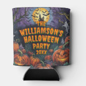 年の名前の追加ハローウィンパーティ12oz 缶クーラー (裏面)