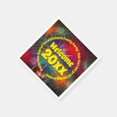 年の変更の編集文字名の追加20xx スタンダードカクテルナプキン (角)