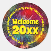 年の変更の編集文字名の追加20xx ラウンドシール (正面)