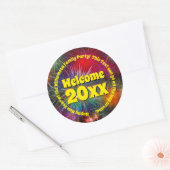 年の変更の編集文字名の追加20xx ラウンドシール (封筒)