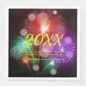 年の変更、名前の追加文字新年の花火 (正面)