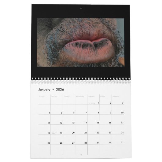 年の年 カレンダー (1月 2026)