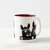 年の投票用紙のマグのレイチェルアレキサンドラの馬 ツートーンマグカップ (正面右)
