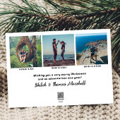 年の旅の写真コラージュ ホームフォーザホリデー シーズンカード