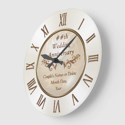 年の時計記念日のギフトによる記念日のギフト ラージ壁時計 (傾斜)